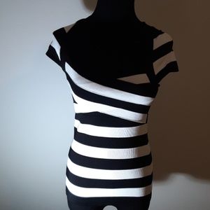 White House Black Market striped cap sleeve top XS
